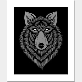 Vlone Wolf (white eyes) Posters and Art